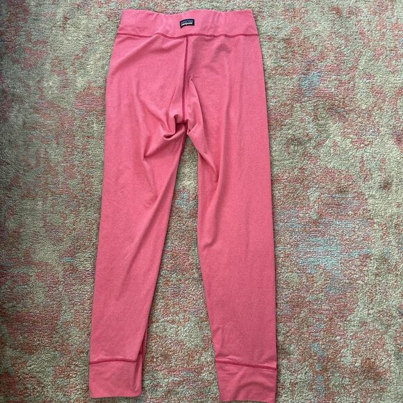 PATAGONIA girls M 10 Capilene Base Layer pants Bottoms Pink Hiking Camping Trek - Picture 7 of 10